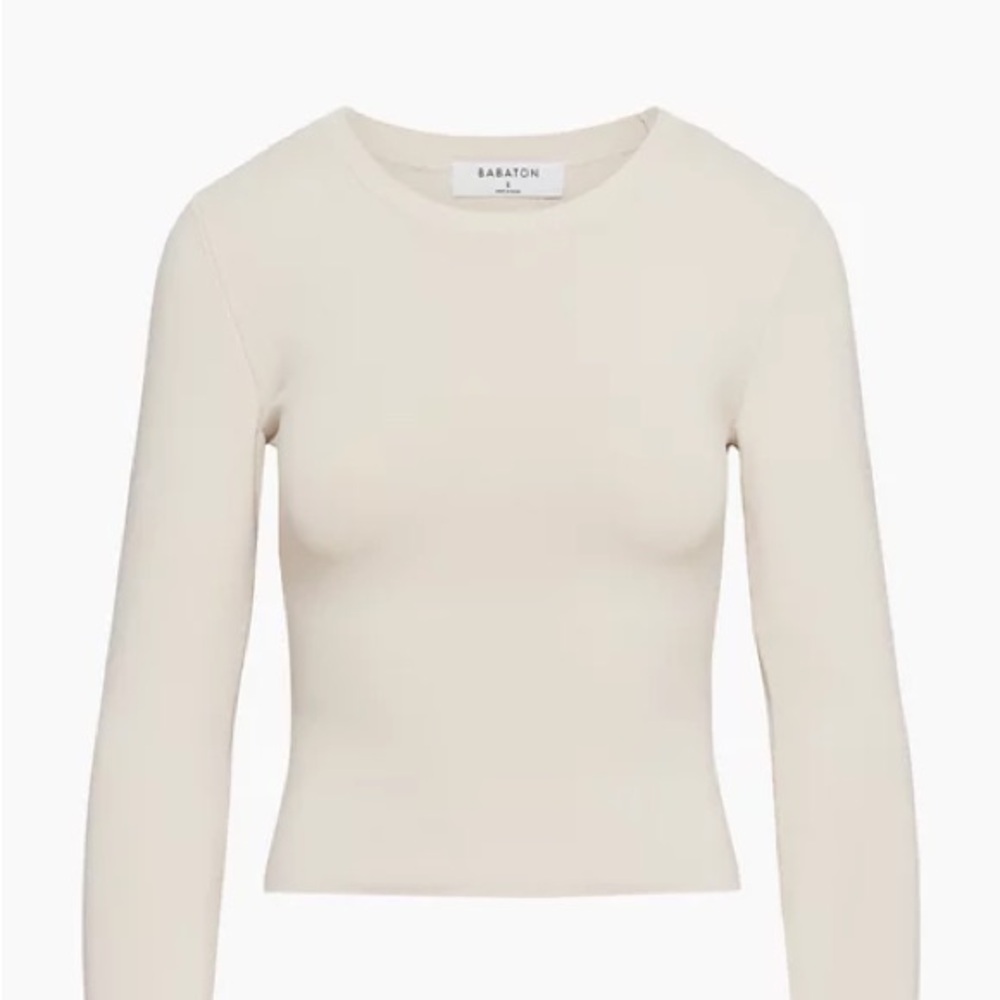 Babaton Sculpt Knit Crew Longsleeve Matte Pearl XS